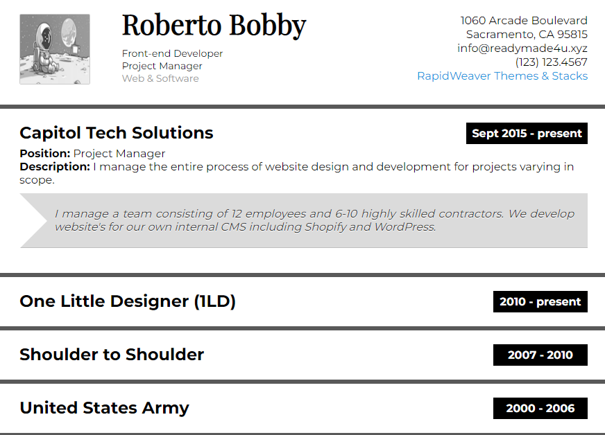Resume Showoff